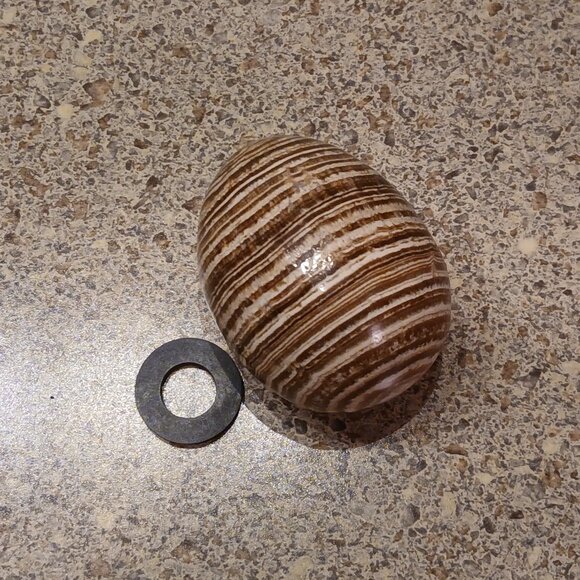 Brown & Tan Banded Aragonite Egg from Madagascar (NWOT) - Picture 10 of 12